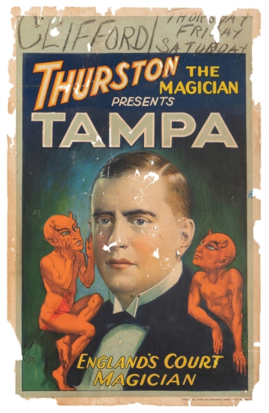 Thurston the Magician Presents Tampa England’s Court Magician. 