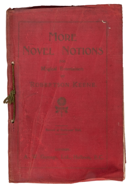 Chung Ling Soos Signed Copy of Robertson Keenes "More Novel Notions."