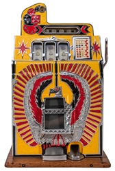 Rock-Ola / Mills Five Cent War Eagle Slot Machine.