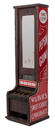 Wilbur’s Sweet Chocolate / Pepsin Gum One Cent “L” Vending Machine.