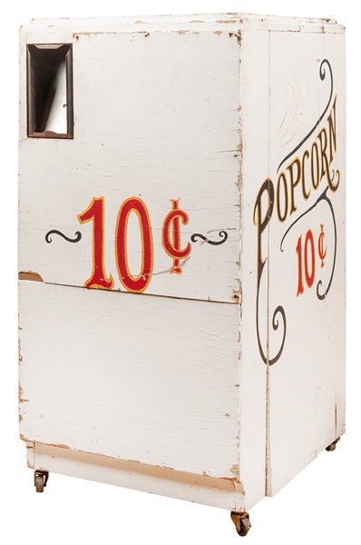 Popcorn 10 Cent Painted Vending Machine Cabinet.