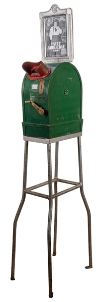 Coin-Operated Penny Arcade Mutoscope with Fatty Arbuckle Reel.