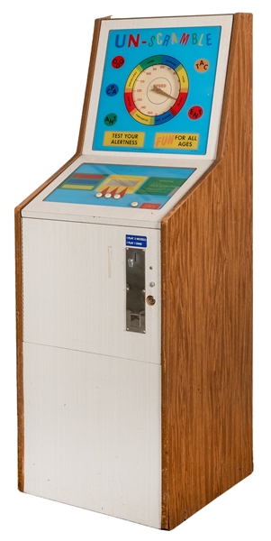 Unscramble Coin-Operated Arcade Game.