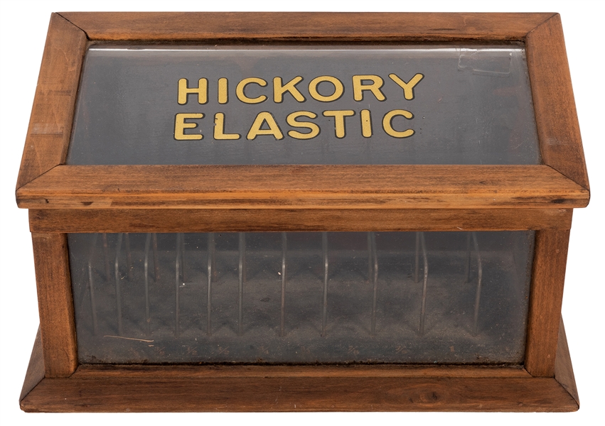 Hickory Elastic Wooden Counter Display Case.