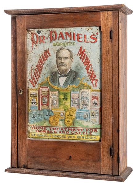 Dr. Daniels’ Veterinary Medicines Store Cabinet.