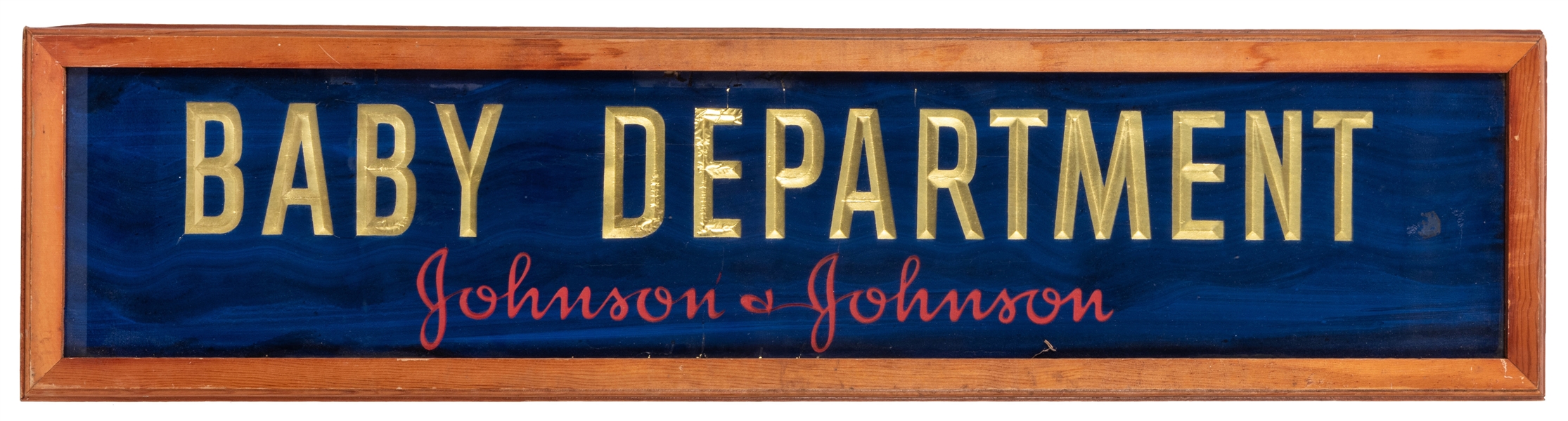 Johnson & Johnson Baby Department Sign.