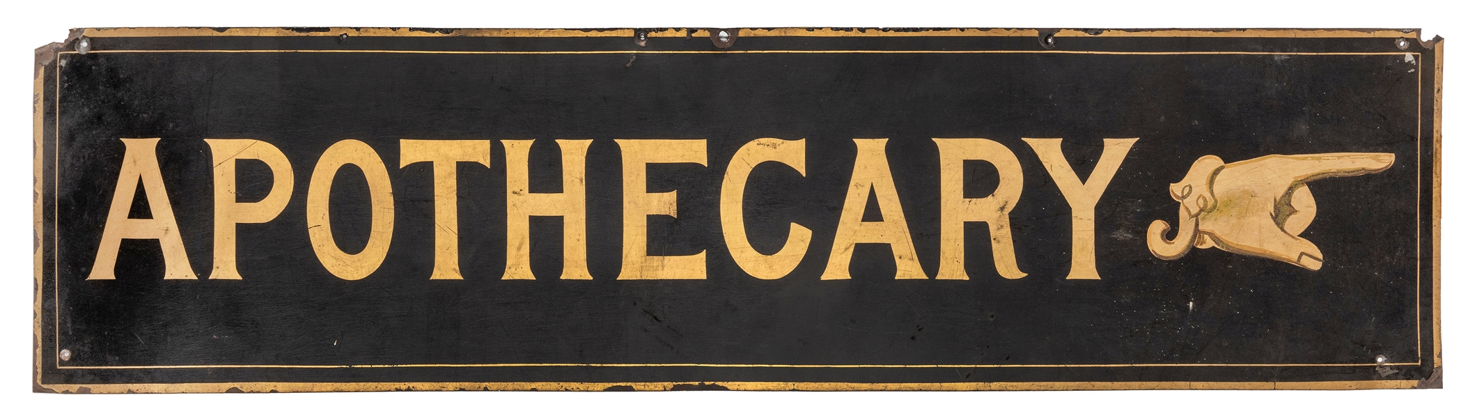 Painted Tin Apothecary Sign.