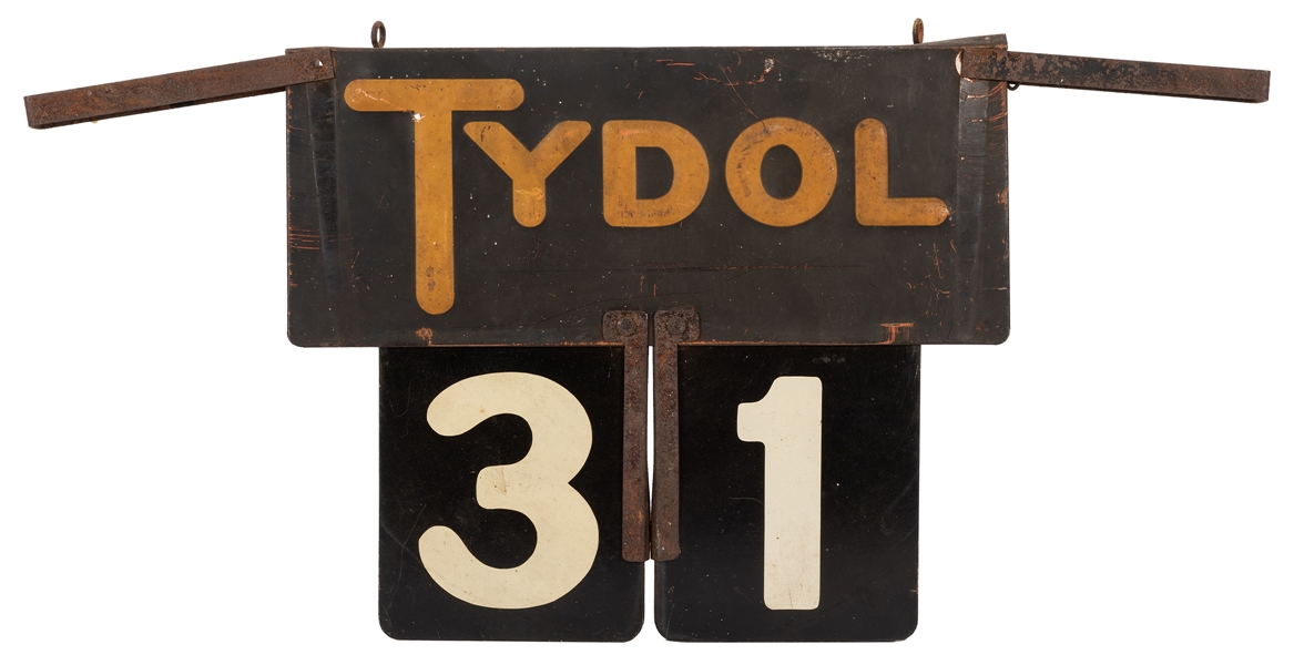 Tydol Embossed Metal Calendar Sign.