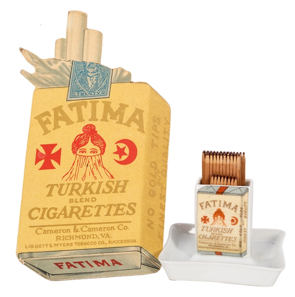 Fatima Turkish Cigarette Advertisements. 2 pcs.