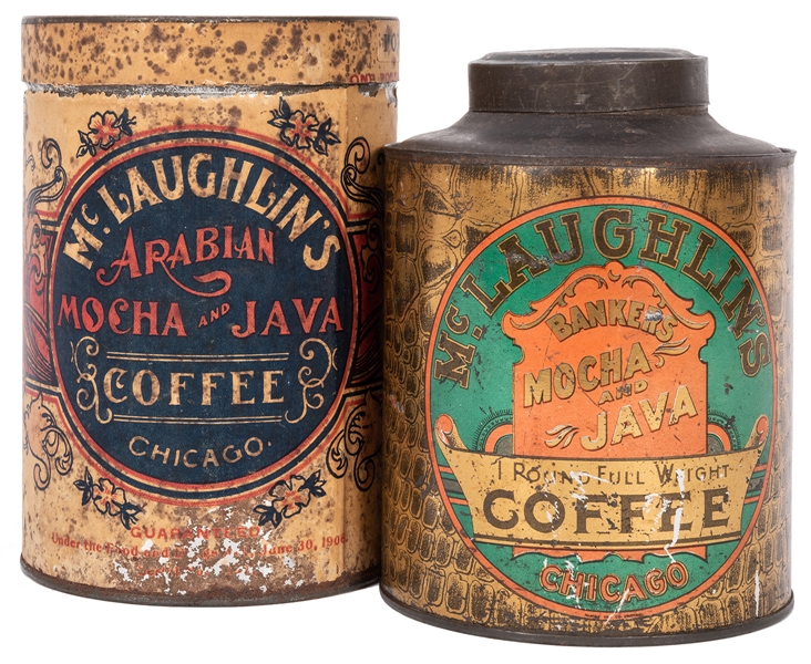 Pair of McLaughlin’s Coffee Canisters.