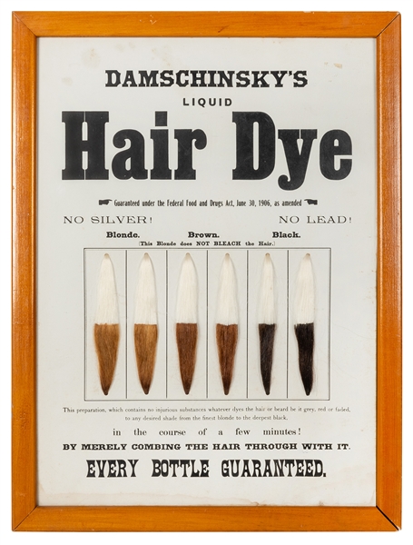 Damschinsky’s Liquid Hair Dye Advertisement.