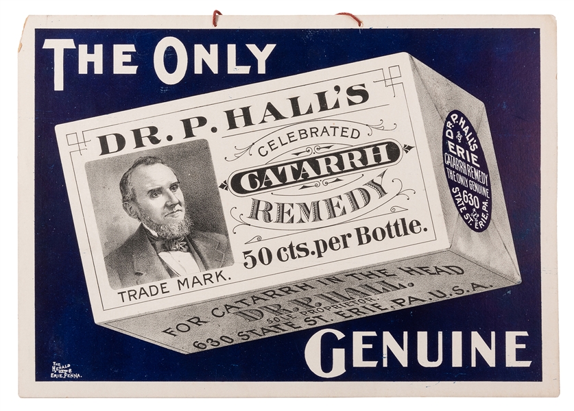 Dr. P. Hall’s Catarrh Remedy Medicine Advertisement.