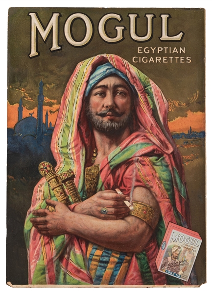 Mogul Egyptian Cigarettes Advertising Sign.