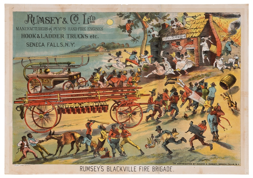 Rumsey’s Blackville Fire Brigade Hook & Ladder Trucks Advertisement.