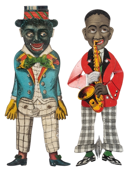 Pair of Tin African American Squeeze Toys.