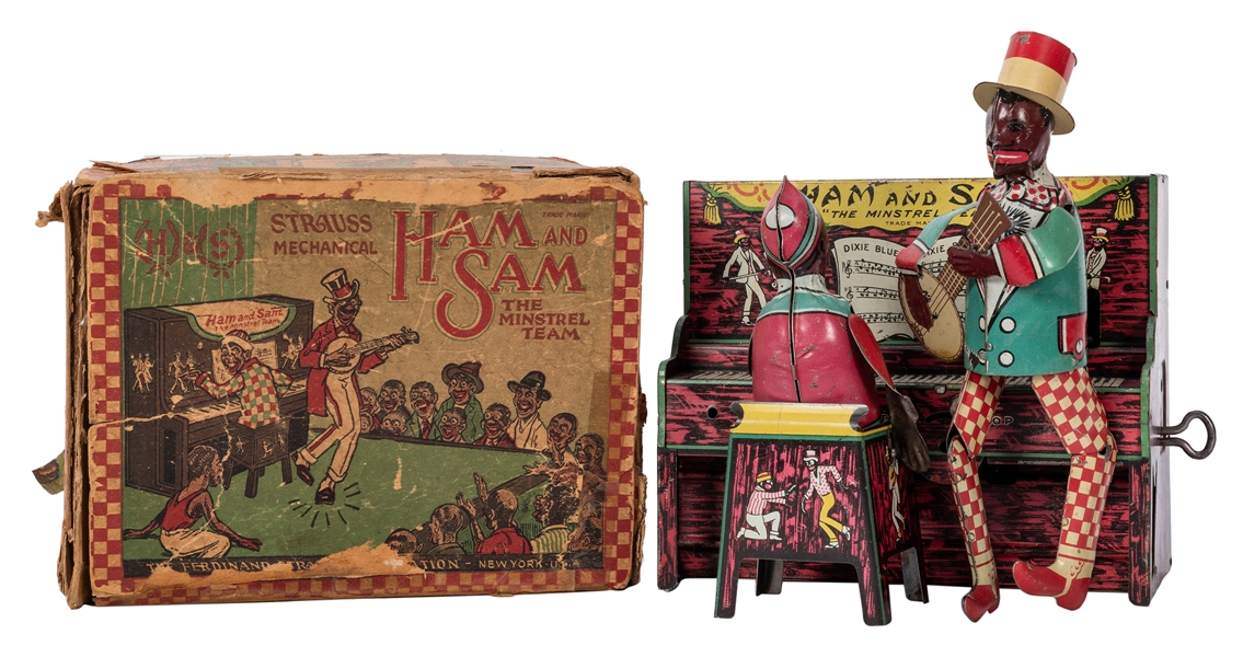 Ferdinand Strauss Ham & Sam Minstrel Band Toy with Original Box.