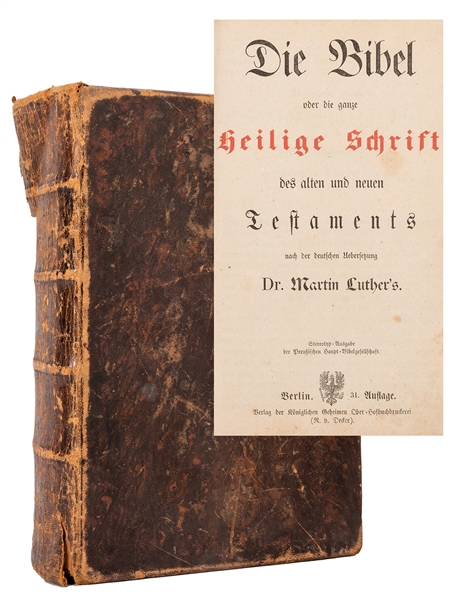 Die Bibel oder die ganze Heilige Schrift des Alten und Neuen Testaments…D. Martin Luthers. 