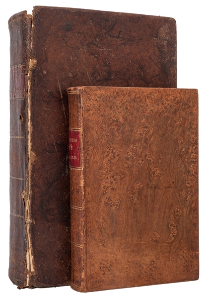 Pair of Leather-Bound Religious Texts.