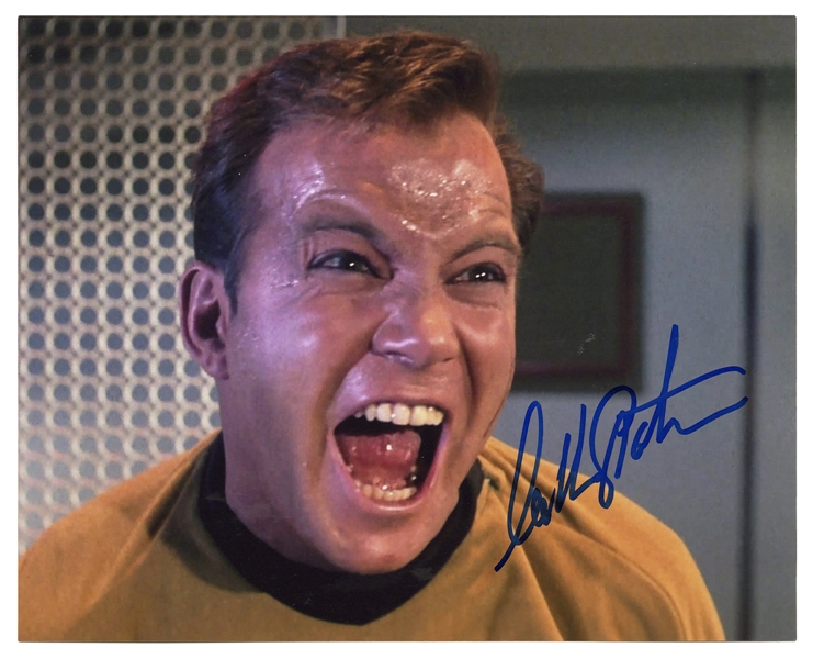 William Shatner Signed Color Photo as Captain Kirk. 