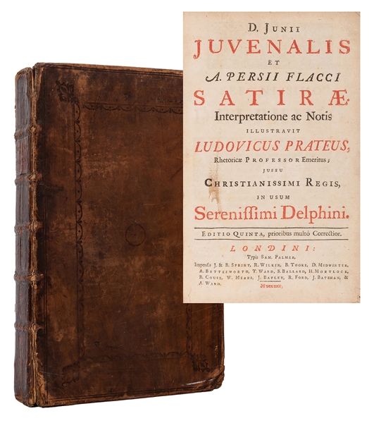 Satirae. Interpretatione ac Notis Illustravit Ludovicus Praetus,…in usum Serenissimi Delphini. Edition Quinta.