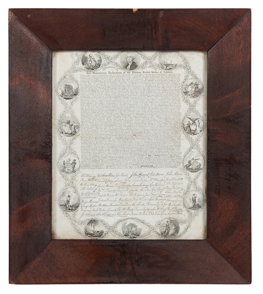 First Miniature Printing of the United States Declaration of Independence.