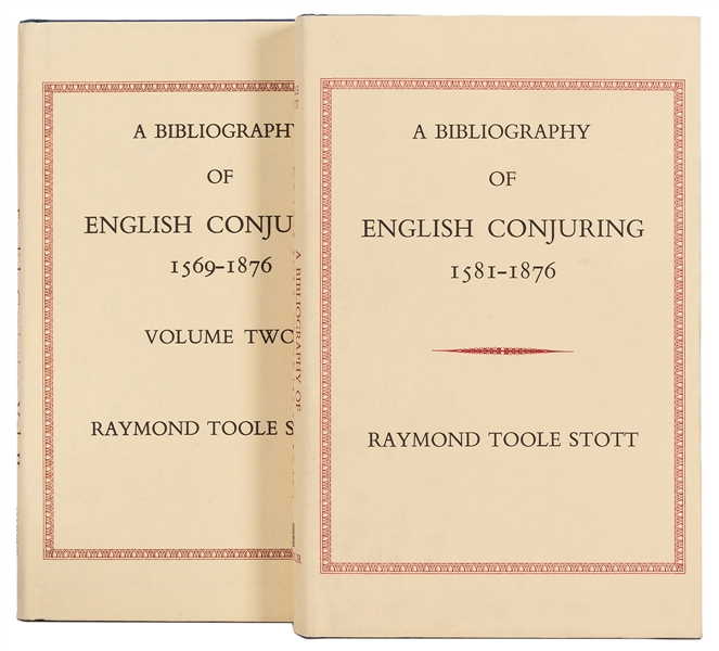 A Bibliography of English Conjuring, 1581—1876.