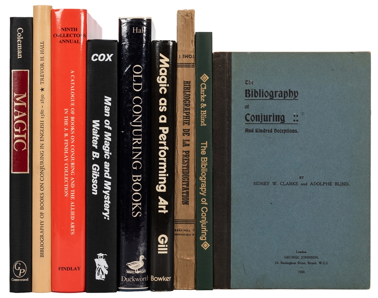 Group of Eight Bibliographies on Conjuring and Prestidigitation.