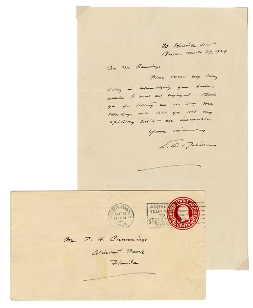 E.A. Robinson ALS with Envelope.