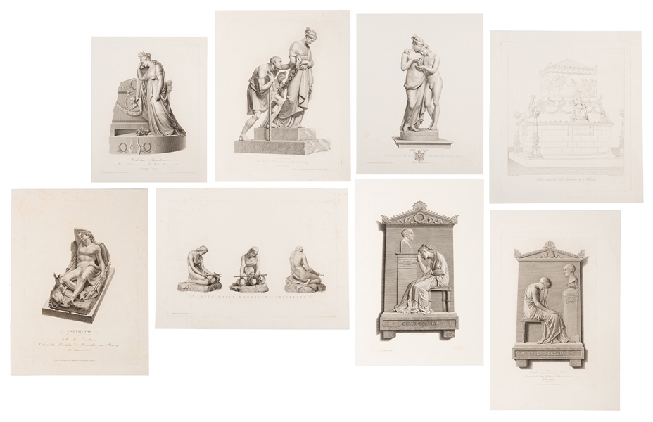 Set of Seventeen Engravings after Antonio Canova.