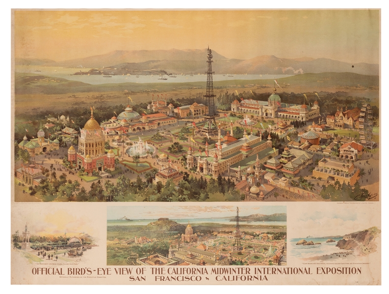 Official Birds-Eye View of the California Midwinter International Exposition.