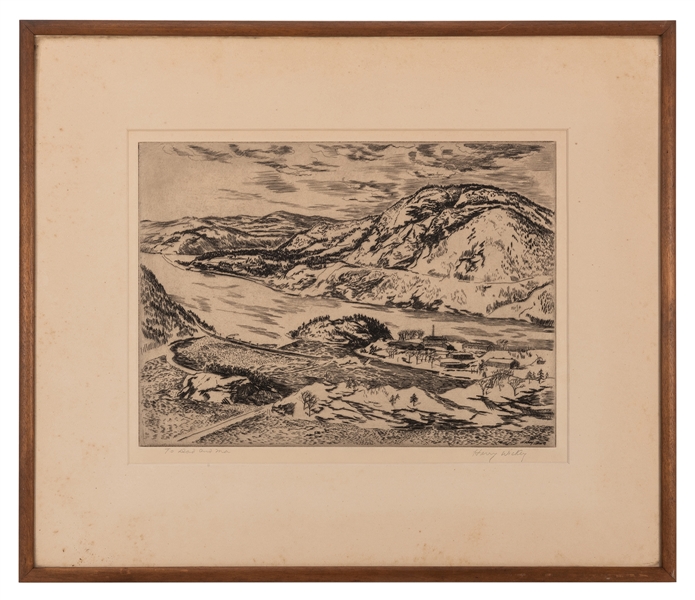 Harry Wickey. Hudson River Valley Etching.