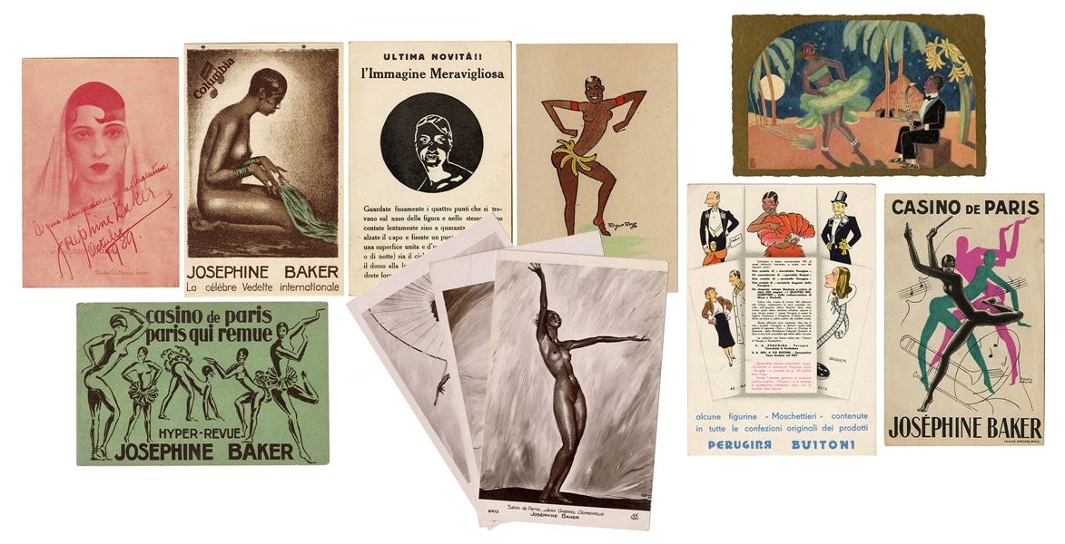 Ten Josephine Baker Postcards.