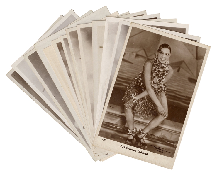 Thirteen Josephine Baker Postcards.