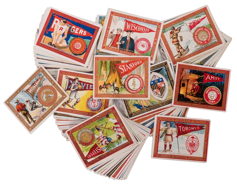 Collection of Murad T51 College Series Tobacco Cards. 187 pcs.