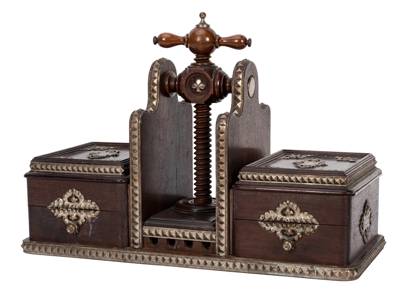 Large Wooden Card Press/Game Counter Holder.