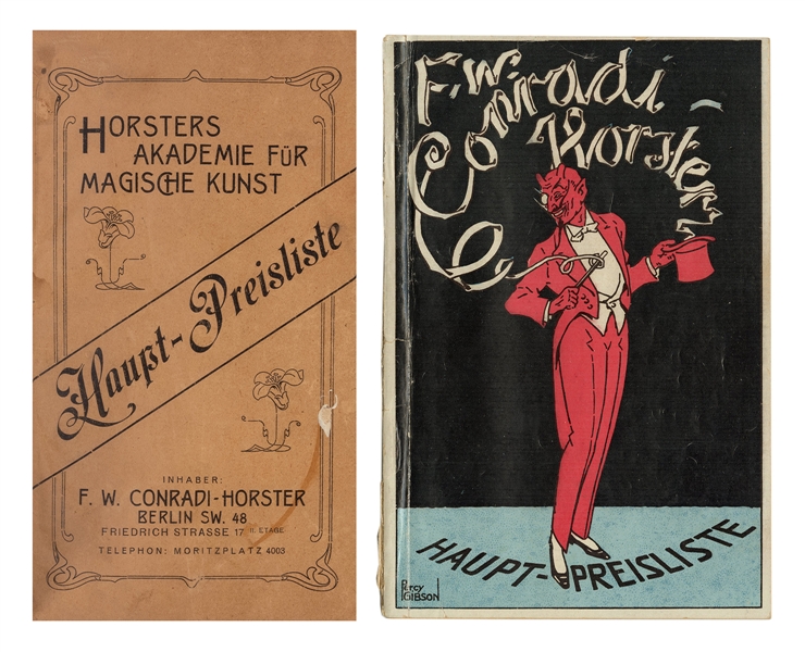 F.W. Conradi-Horster. Pair of Magic Catalogs.