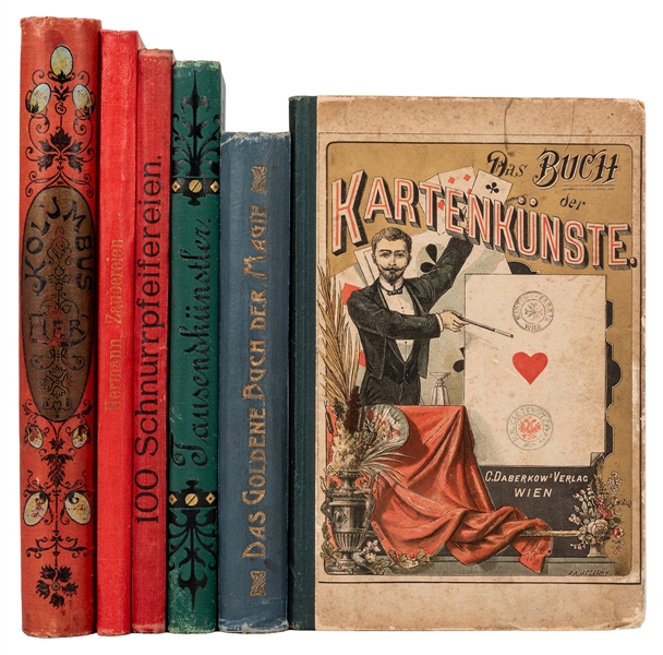 Six Antiquarian German Volumes on Magic.