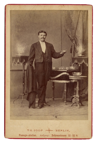 Cabinet Card Photograph of a German Parlor Magician