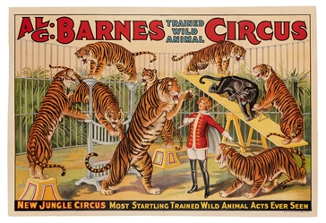 Al. G. Barnes Circus. New Jungle Circus / Most Startling Wild Animal Acts.