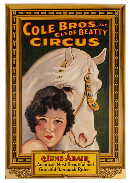 Cole Bros. and Clyde Beatty Circus. June Adair.