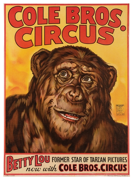 Cole Bros. Circus. Betty Lou, Former Star of Tarzan.