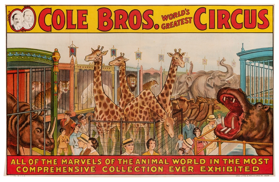 Cole Bros. Circus. Menagerie.