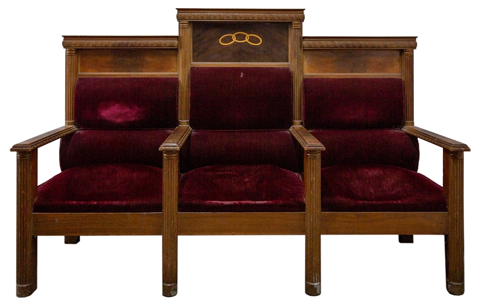 Vintage Odd Fellows Throne Chair/Bench.