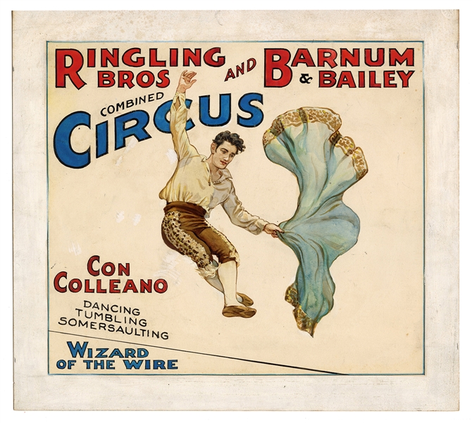 Original Poster Illustration Art: Ringling Bros. and Barnum & Bailey / Con Colleano.