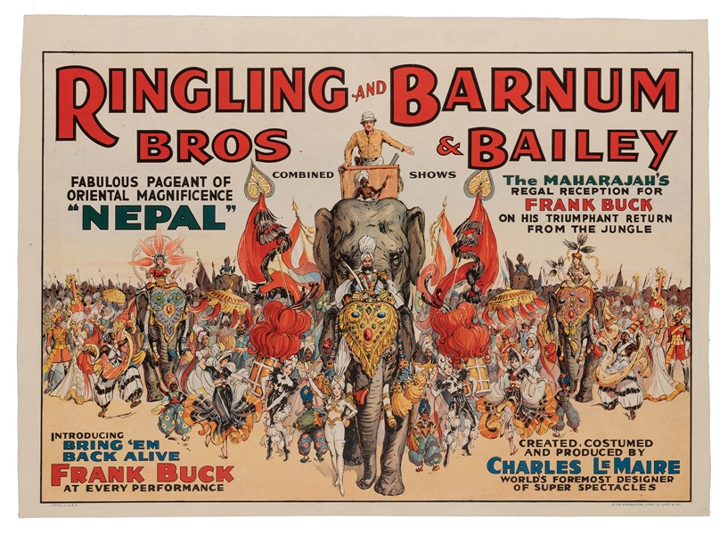 Ringling Bros. and Barnum & Bailey Circus. Frank Buck / Charles LeMaire.