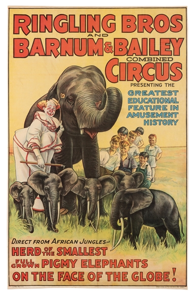 Ringling Bros. and Barnum & Bailey Circus. Pigmy Elephants.