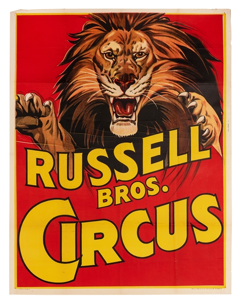 Russell Bros. Circus. Lion.