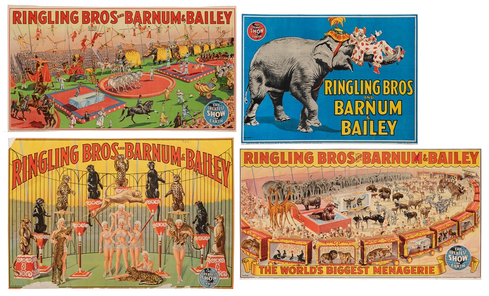 Group of Four Ringling Bros. and Barnum & Bailey Circus Posters.