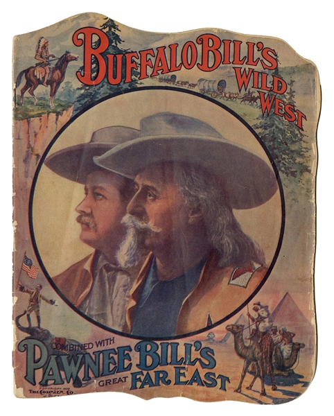 Buffalo Bill and Pawnee Bill’s Die Cut Wild West Advance Courier.