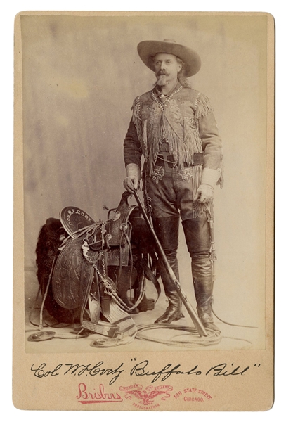 Col. W.F. Cody “Buffalo Bill” Cabinet Card Photograph.